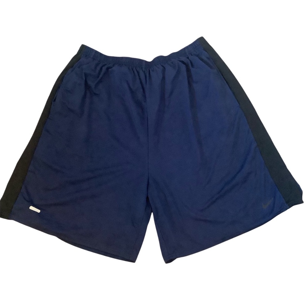 Nike Dri-Fit Icon Basketball Shorts Black Navy No Drawstring Size XL - Picture 1 of 8